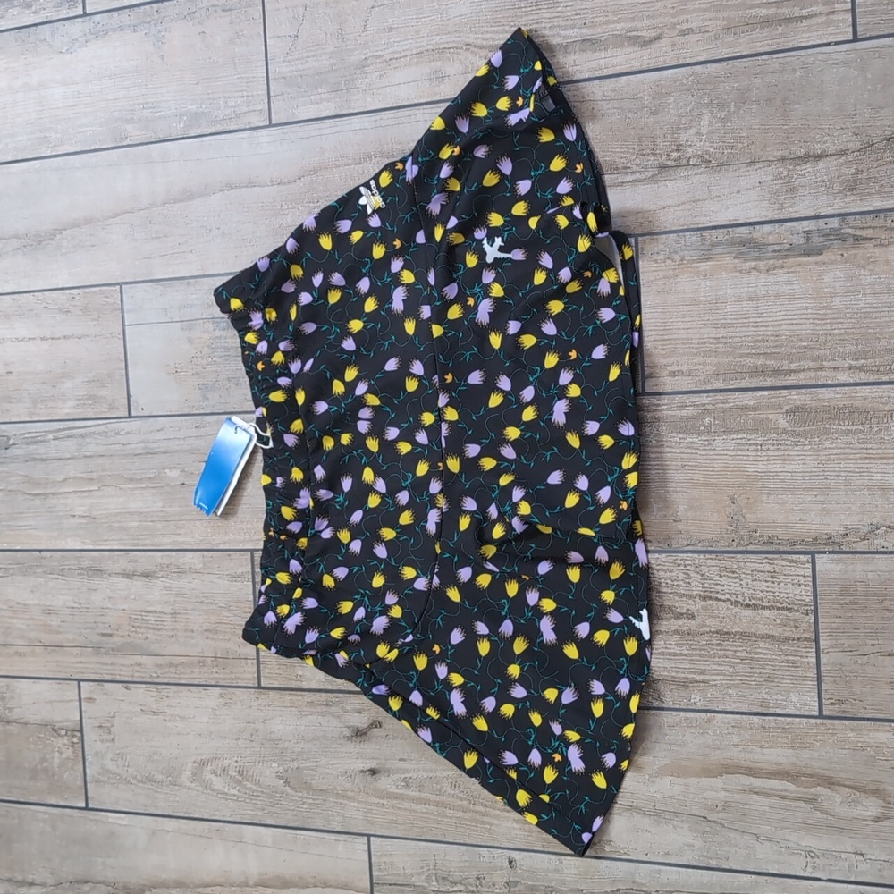 *RARE* NEW Adidas Floral Vines Airplane Travel Ruffle Skirt